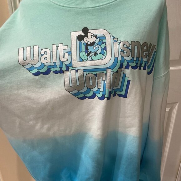Kawaii walt Disney World Tie Dye teal colors Sweatshirt Size XL 100% Cotton - Picture 5 of 12
